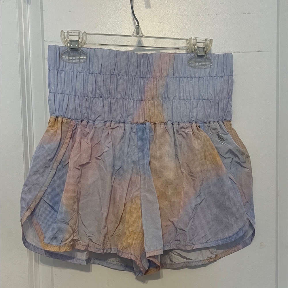 FP Movement by Free People Pastel Tie-Dye High Waist Shorts